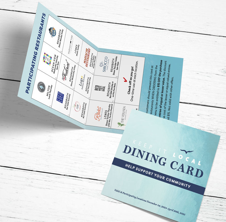 Keep It Local Dining Card